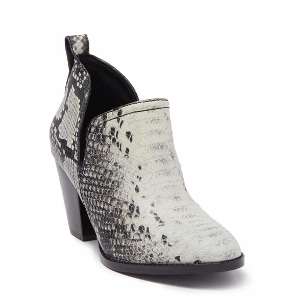 Jeffrey Campbell Shoes - New Jeffery Campbell Shark Snake-Embossed Ankle bootie black and white prints
